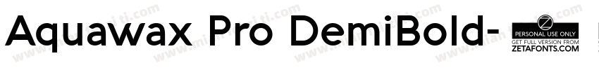 Aquawax Pro DemiBold字体转换